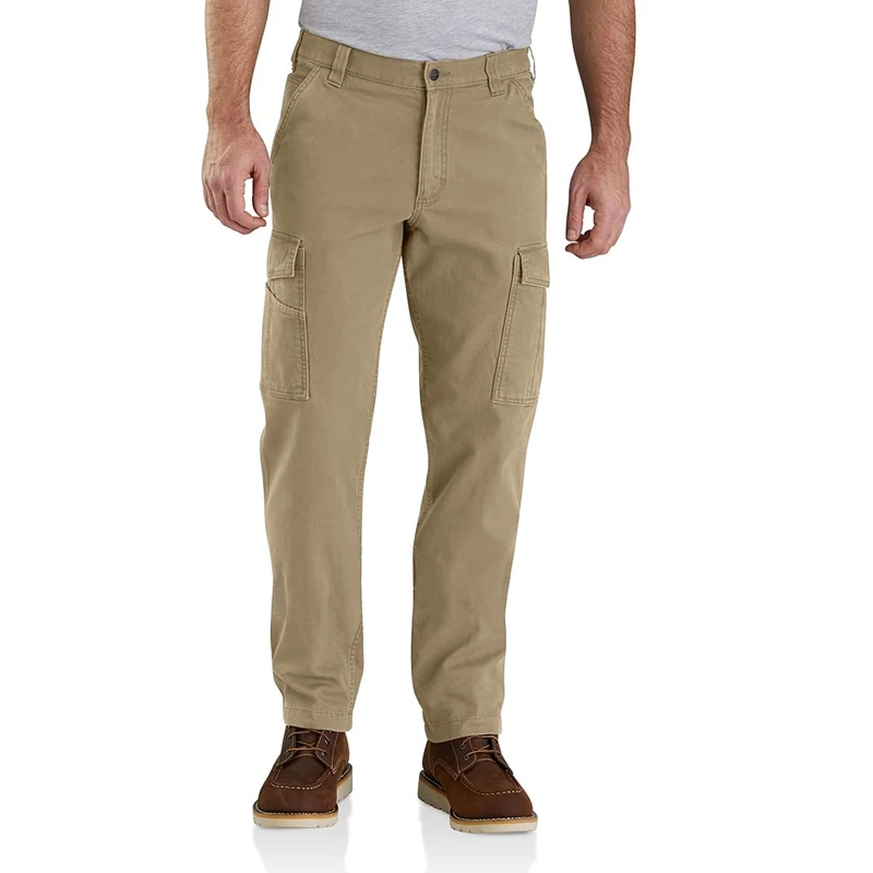 Carhartt Men's Rugged Flex® Relaxed Fit Canvas Cargo Work Pant, Dark Khaki, W34/L36