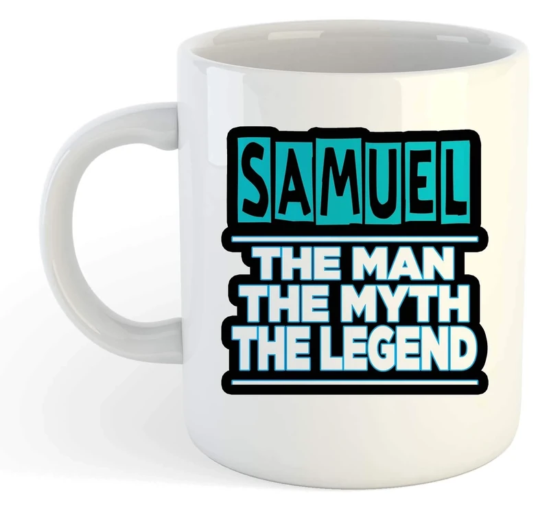 grabmybits Samuel - The Man, The Myth, The Legend Mug - Name Personalised Funky Gift