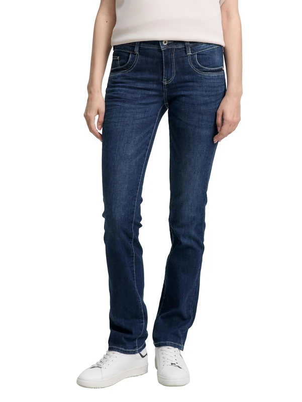 TOM TAILOR Women's 20622022 Alexa Straight Jeans, 10282 - Dark Stone Wash Denim, 30W / 34L