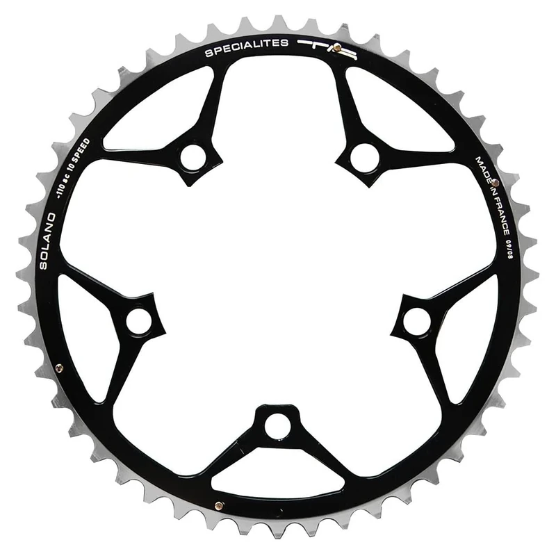 Spécialités TA Solano 9/10 Speed 110pcd Campagnolo Compact (Dished) Chainring, Outer 50t, Black