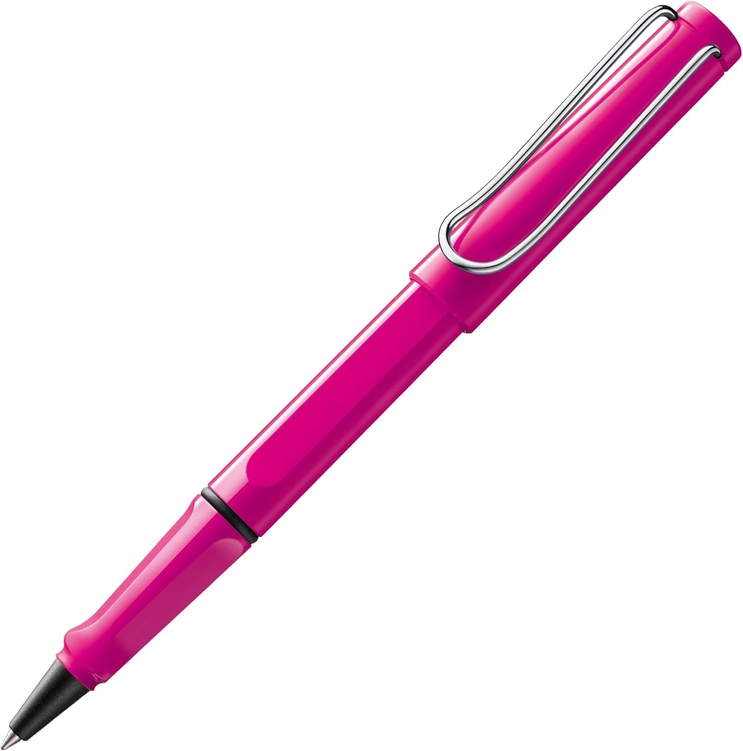 Lamy safari pink - Rollerball Pen with ergonomic grip & line width M - for pleasant long writing - made of robust ASA plastic - including rollerball refill M 63 in black