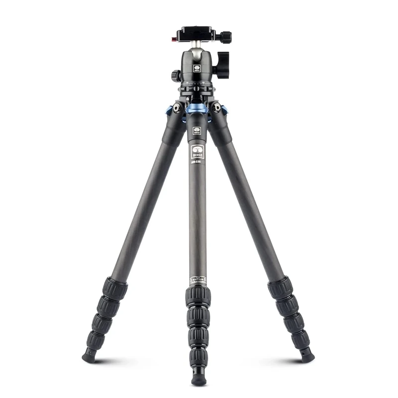 SIRUI Camera Tripod for Travel, 5-Sections Compact Tripod AM-225 with Ball Head B-00K, Twist Lock Legs, Carbon Fibre Tripod for Camera, DSLR, Camcorder, Smartphone, Max Load 6kg
