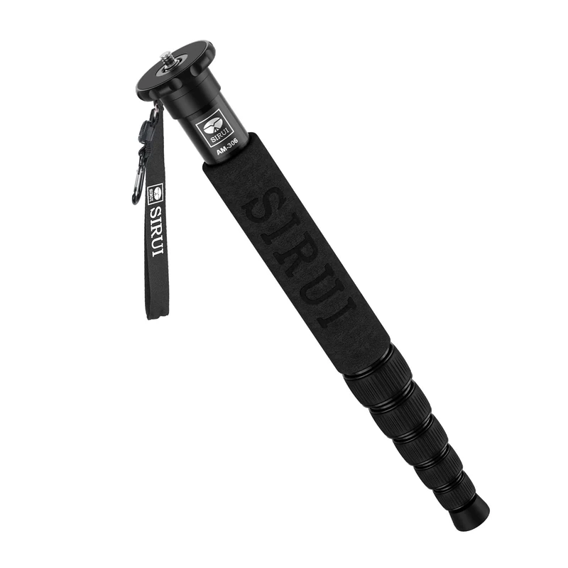 SIRUI AM-306M Camera Travel Monopod Aluminium Height 155 cm Maximum Load 10 kg Weight 0.56 kg with Hand Strap and Compass