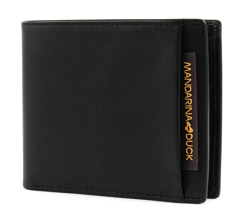 Mandarina Duck Men's Dual Travel Accessory Wallet, Black, Small