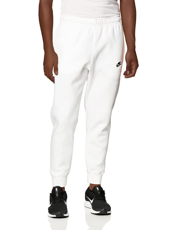 NIKE BV2671-100 Sportswear Club Fleece Pants Men's WHITE/WHITE/BLACK Size S