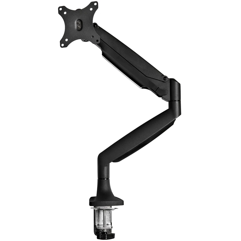 StarTech.com Desk Mount Monitor Arm - Heavy Duty Ergonomic VESA Monitor Arm - Single 34" (20lb) Display - Full Motion, Height Adjustable, Articulating - Aluminum - C-Clamp/Grommet- Black (ARMPIVOTHDB)