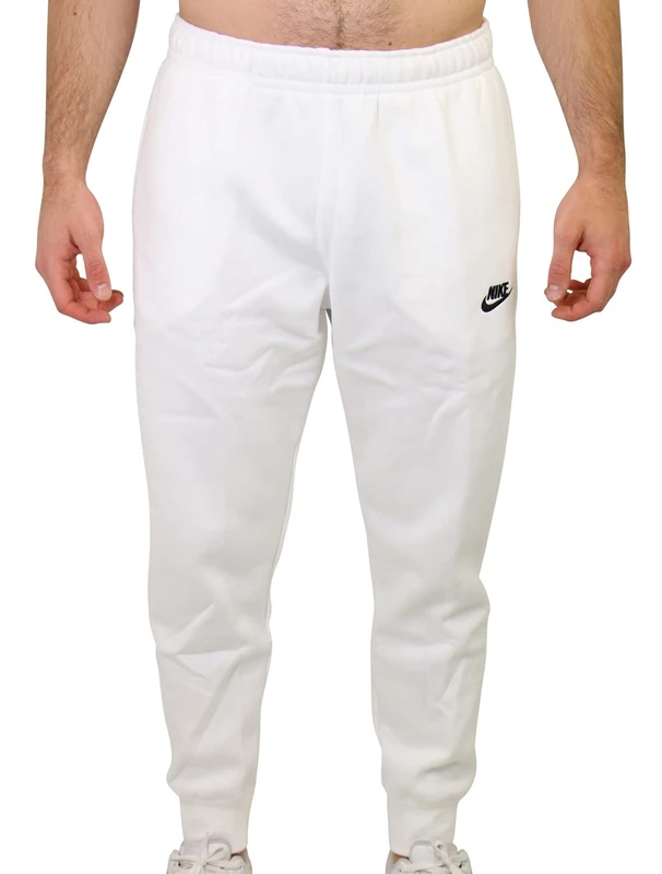 NIKE BV2671-100 Sportswear Club Fleece Pants Men's WHITE/WHITE/BLACK Size M