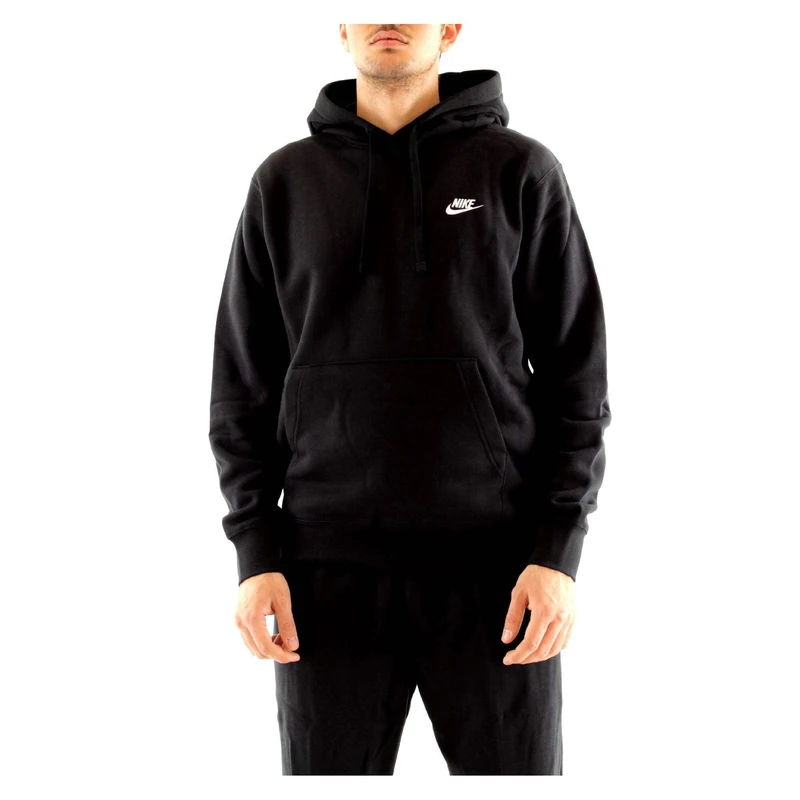 Nike Mens M Nsw Club Hoodie Po Bb Sweatshirt, Black/Black/(White), XXL EU