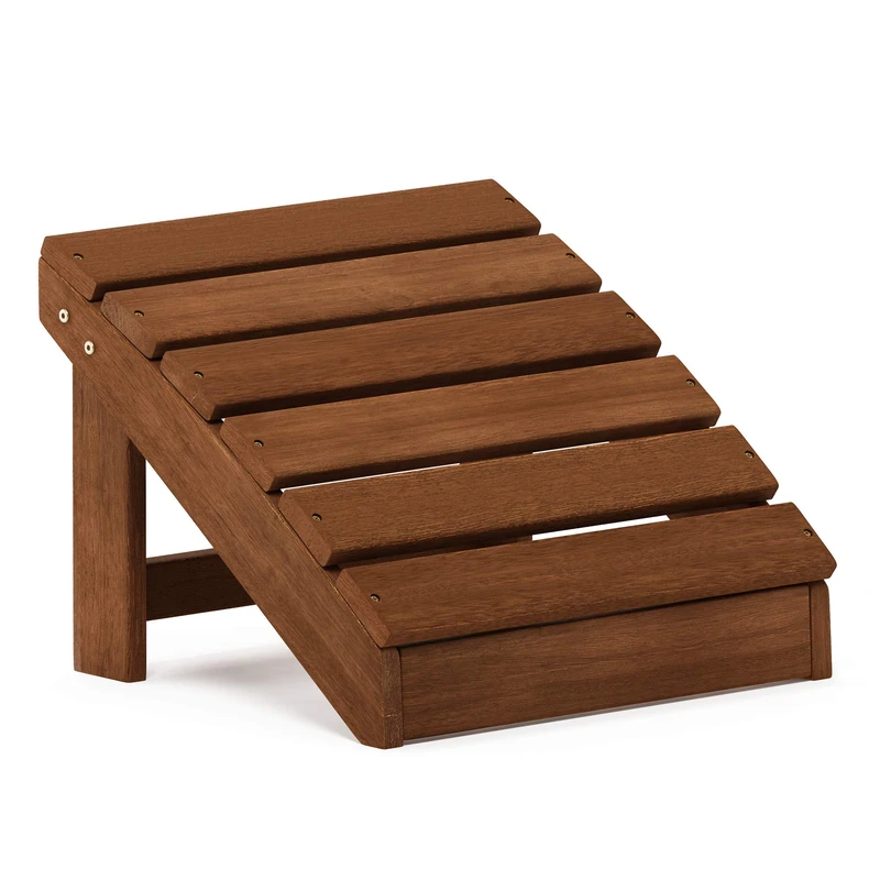 Furinno TIOMAN Outdoor Footstool - Natural Teak Oil Wood