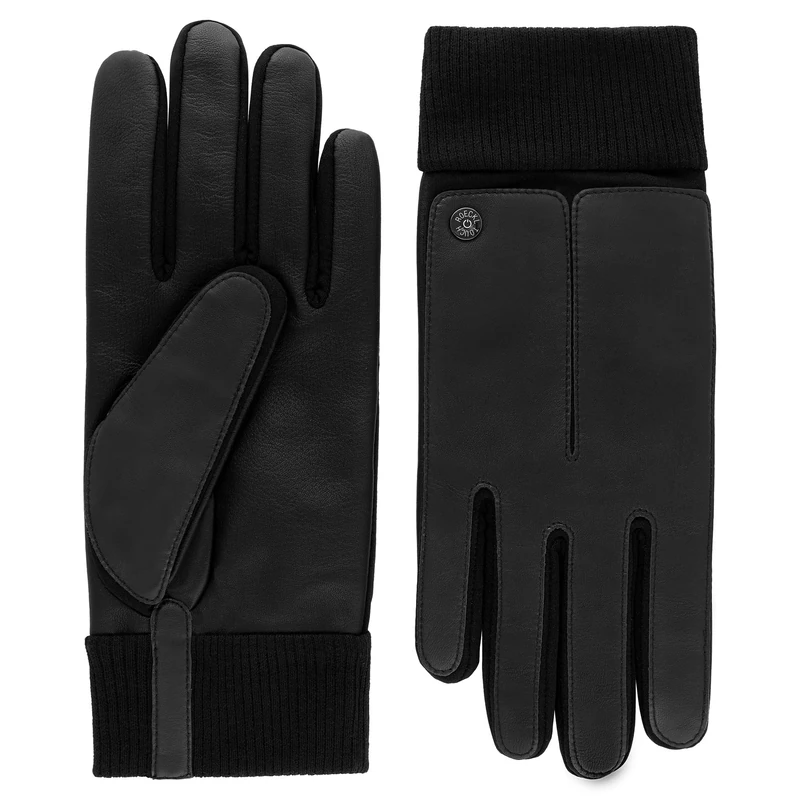 Roeckl Men's Copenhagen Touch Leather Gloves, Black, 25,5 cm (9,5)