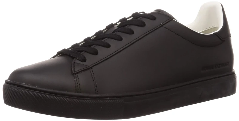 Armani Exchange Basic Leather Trainers Black, Black Rtl, 12 UK