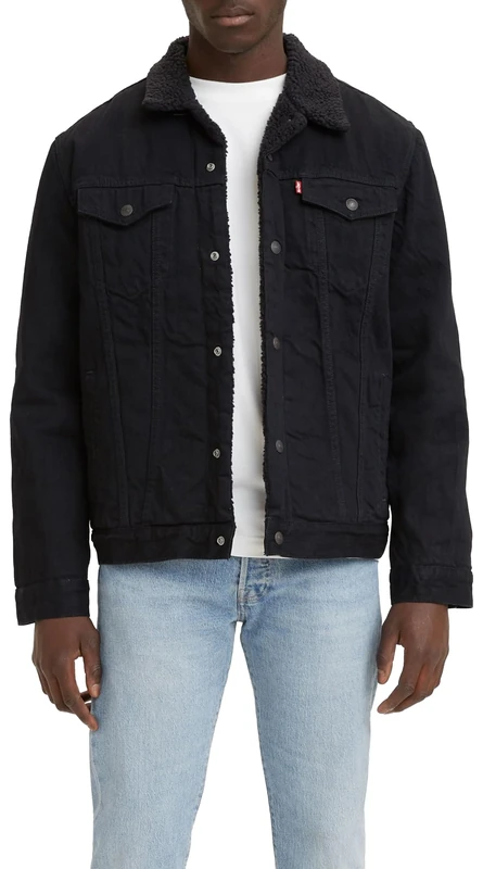 Levi's Men's Type 3 Sherpa Trucker Denim Jacket, Berk, M