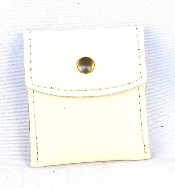 Adriatica Leather Jewellery Holder, Leather Coin Holder with Button (Pack of 30 Pieces) - in Stock, Black,