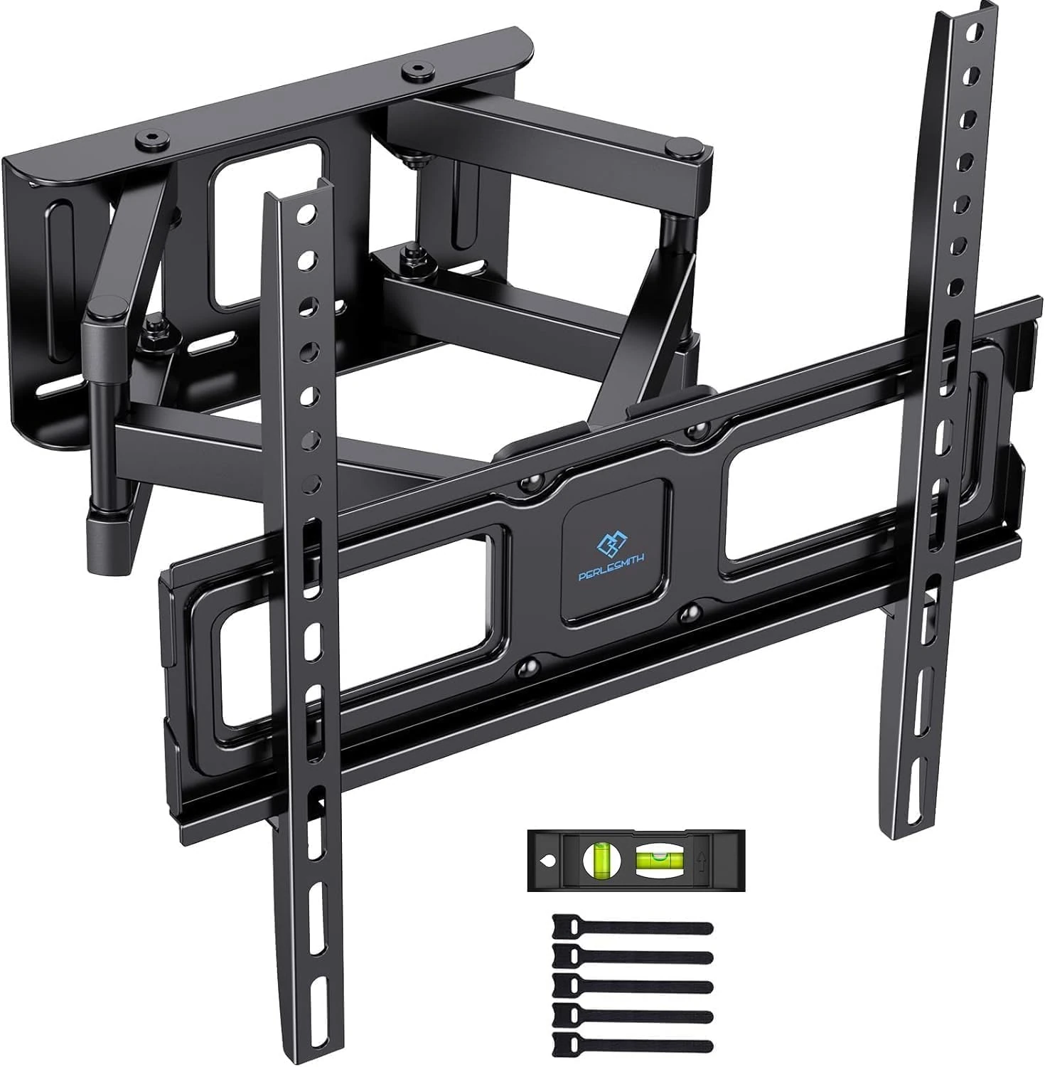 PERLESMITH TV Wall Bracket, Swivel Tilt Wall Mount for 26-70 Inch Flat & Curved TVs up to 45kg, Max. VESA 400x400mm