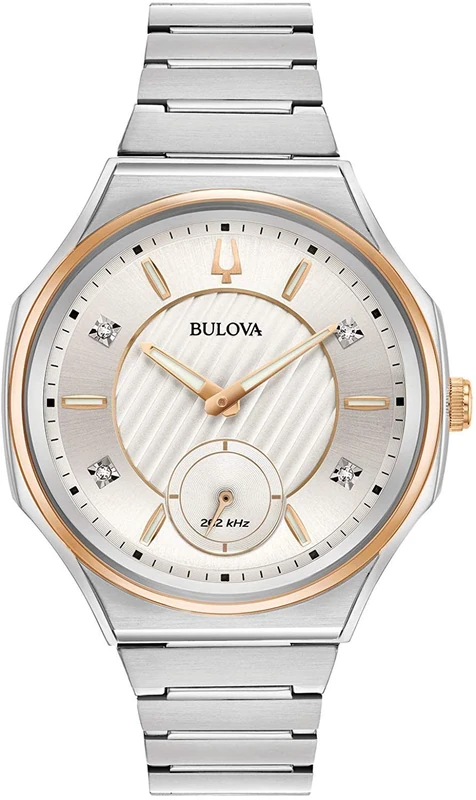 Bulova Women's Analogue Quartz Watch with Stainless Steel Strap 98P182