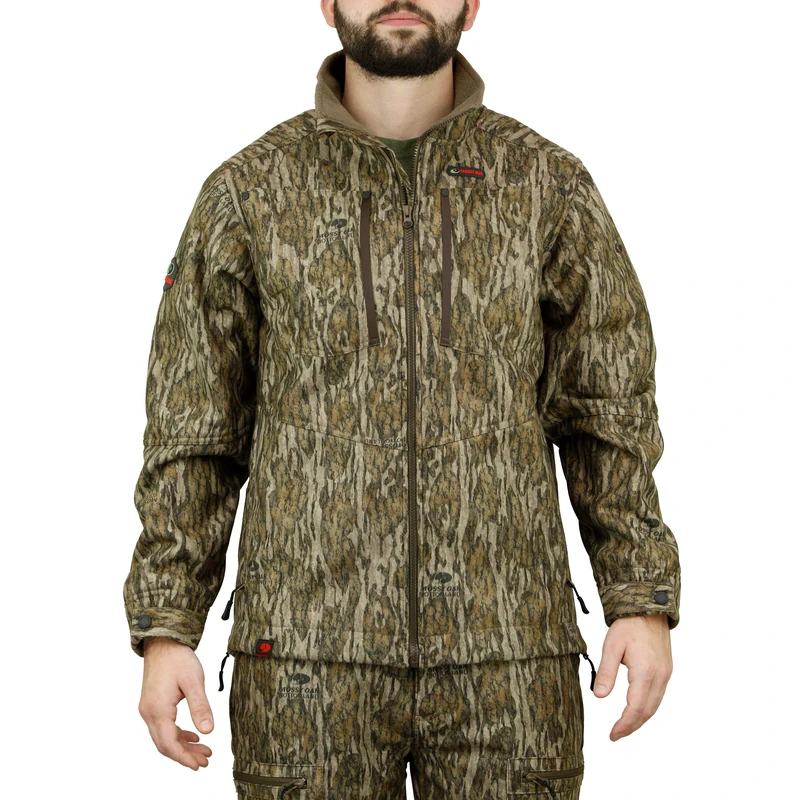 Mossy Oak Men's Sherpa 2.0 Fleece Lined Camo Hunting Jacket, Camouflage Clothes
