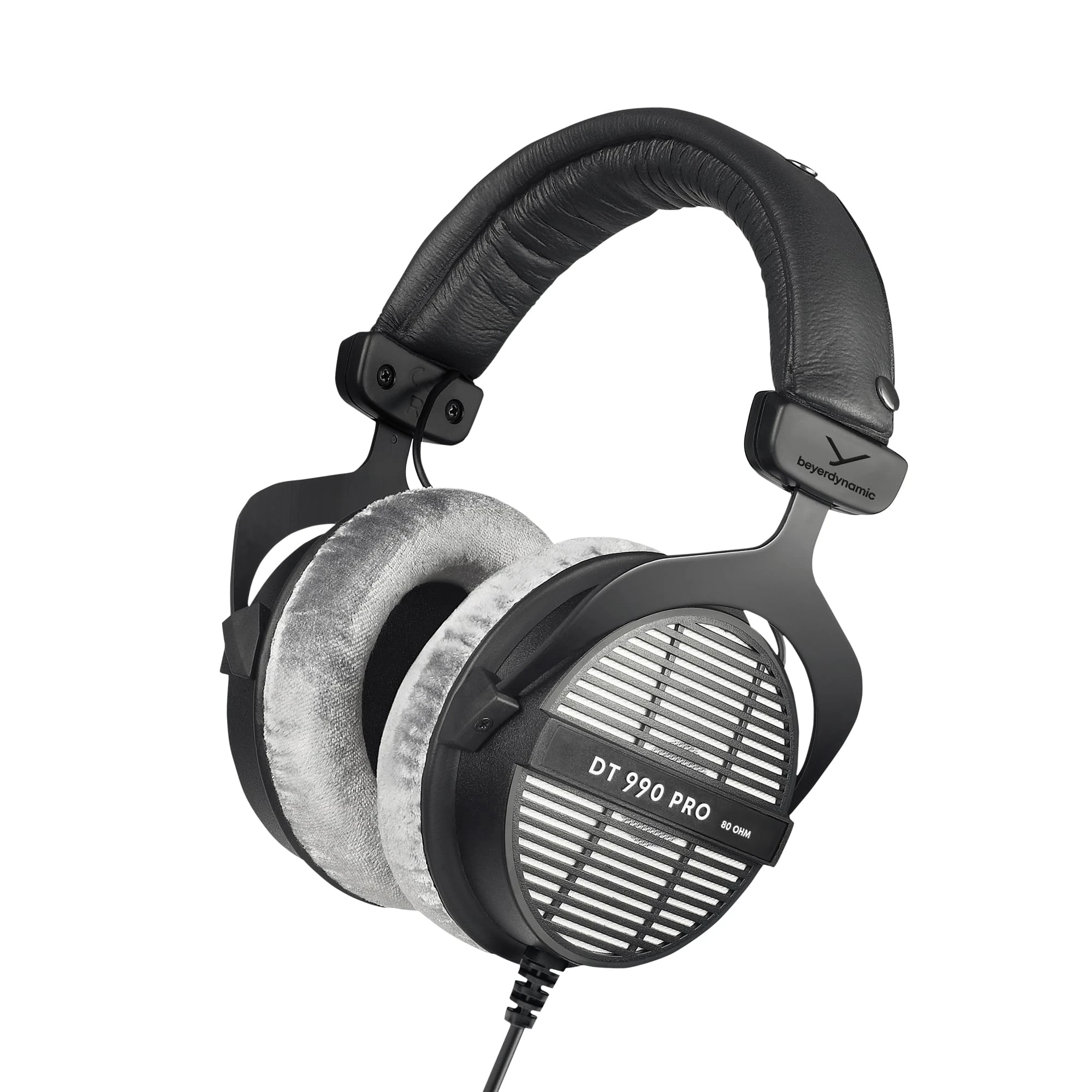 beyerdynamic DT 990 PRO Over-Ear Studio Monitor Headphones - Open-Back Stereo Construction, Wired (80 Ohm, Grey)