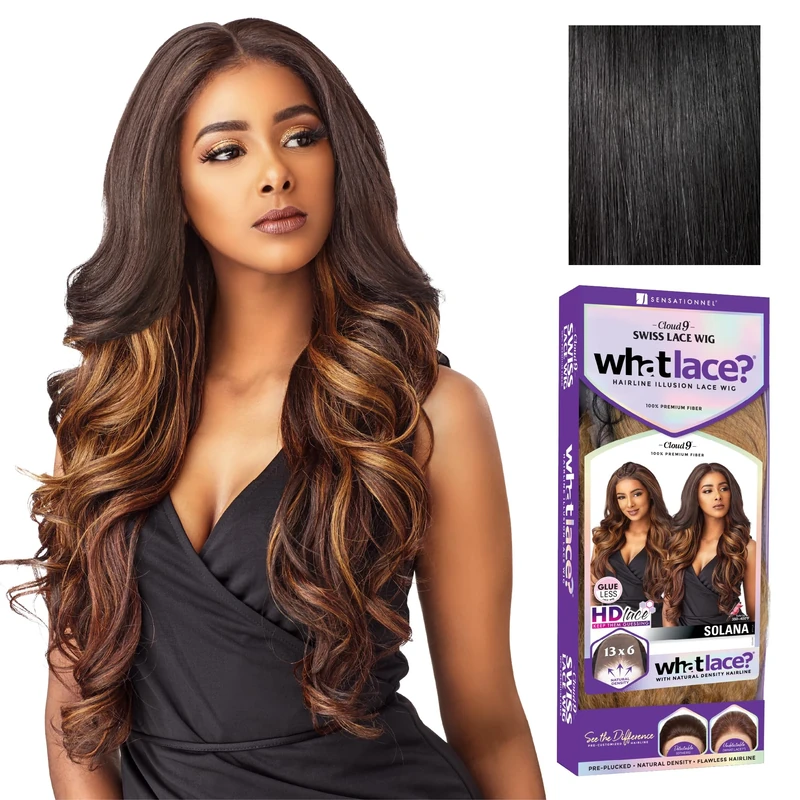 Sensationnel Synthetic Cloud 9 13x6 Swiss Lace Front Wig - SOLANA (1 Jet Black)