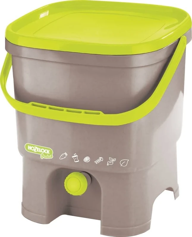 HOZELOCK - Kitchen Composter Bokashi 10L : Kitchen Composter with Fermentation Activator (1 Kg), Airtight and Odorless, Recovers Liquid Fertiliser [4193 0000]