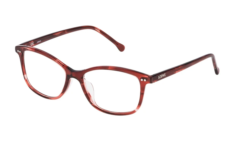 Loewe VLW9575201GJ Eyeglass Frames, Sports, 55, Red Streaked Havana - Image 1