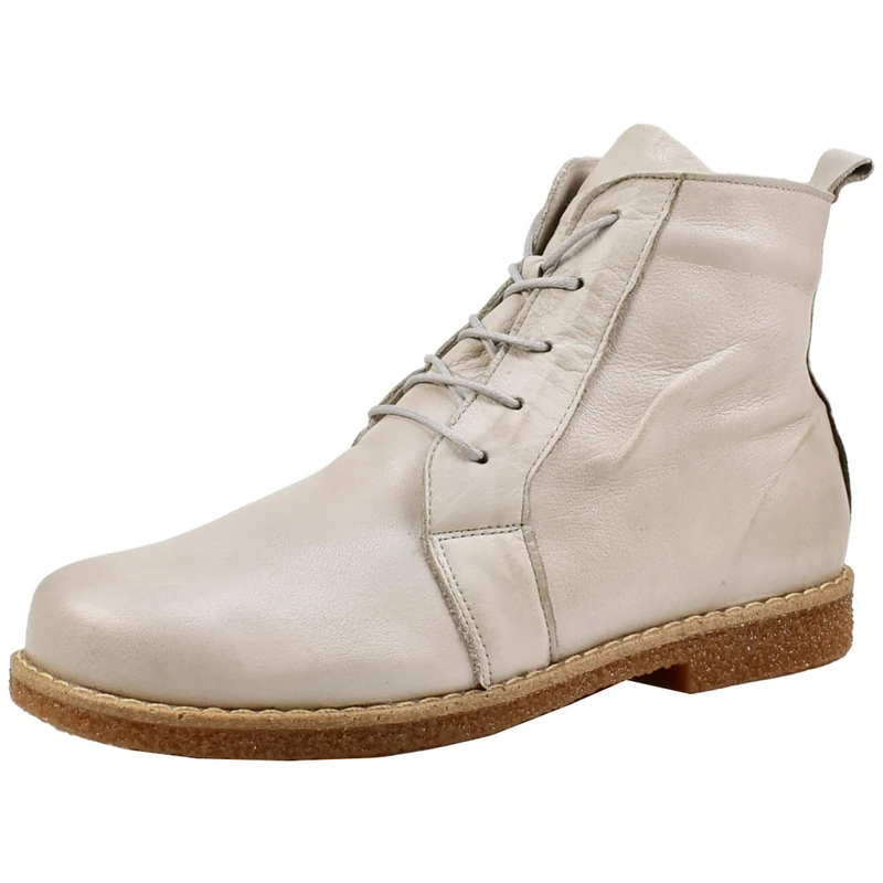 Andrea Conti 0344616 Women's Ankle Boots Leather Lace-Up Crepe Outsole, Gray, 5 UK - Image 1