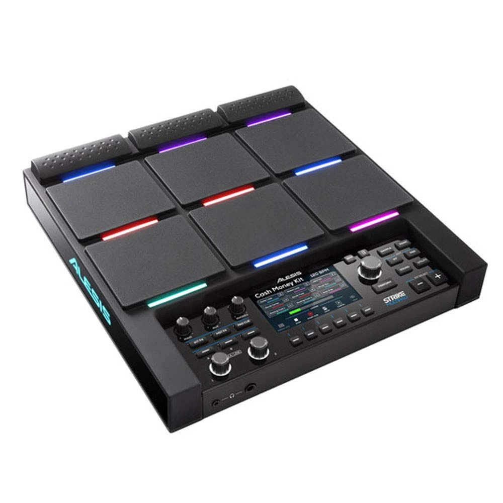 Alesis Strike Multipad - 9-Trigger Percussion Pad with RGB Backlighting, Sampler, Looper, On-Board 2-In/2-Out Soundcard, Sample loading via USB Thumb Drives and Radiant 4.3-Inch Display