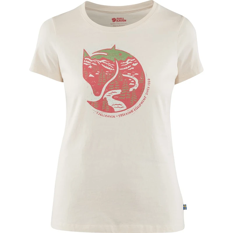 FJALLRAVEN F89849-113 Arctic Fox Print T-Shirt W Chalk White XS - Image 1