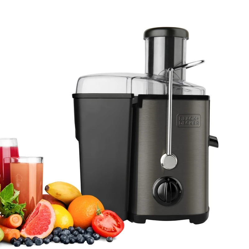 Black+Decker BXJE600E Zentrifugal-Entsafter, 600, Edelstahl, rostfrei, grey