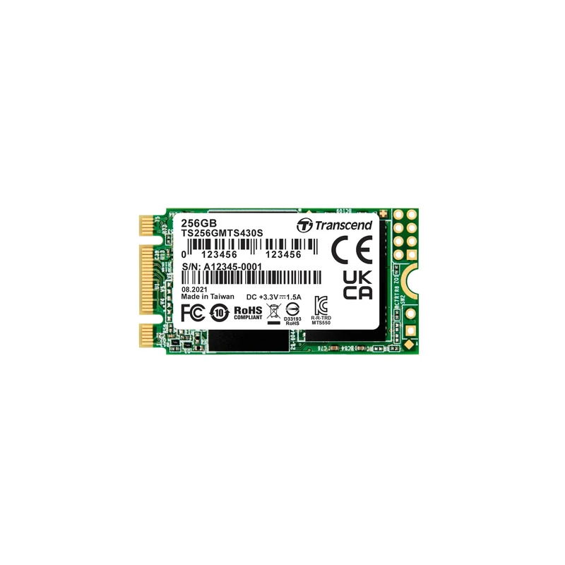 Transcend MTS430S 256GB M.2 2242 SATA III 6Gb/s SSD, Read/Write up to 530/400 MB/s with DRAM Cache for Ultrabooks& Lightweight Notebooks TS256GMTS430S - Image 1