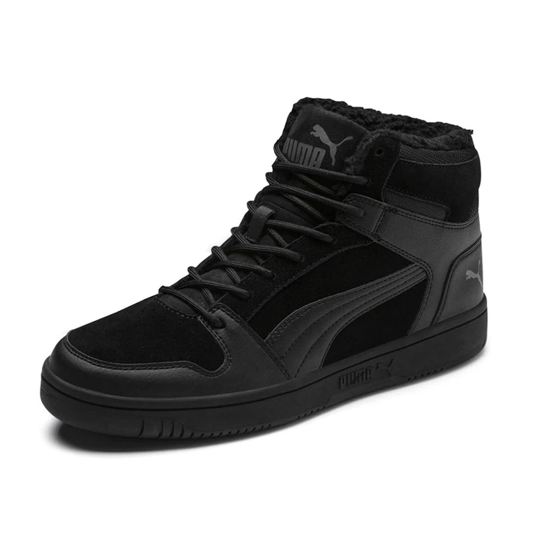 PUMA Unisex Adult Puma Rebound LayUp SD Fur Trainers, Puma Black-CASTLEROCK, 7 UK