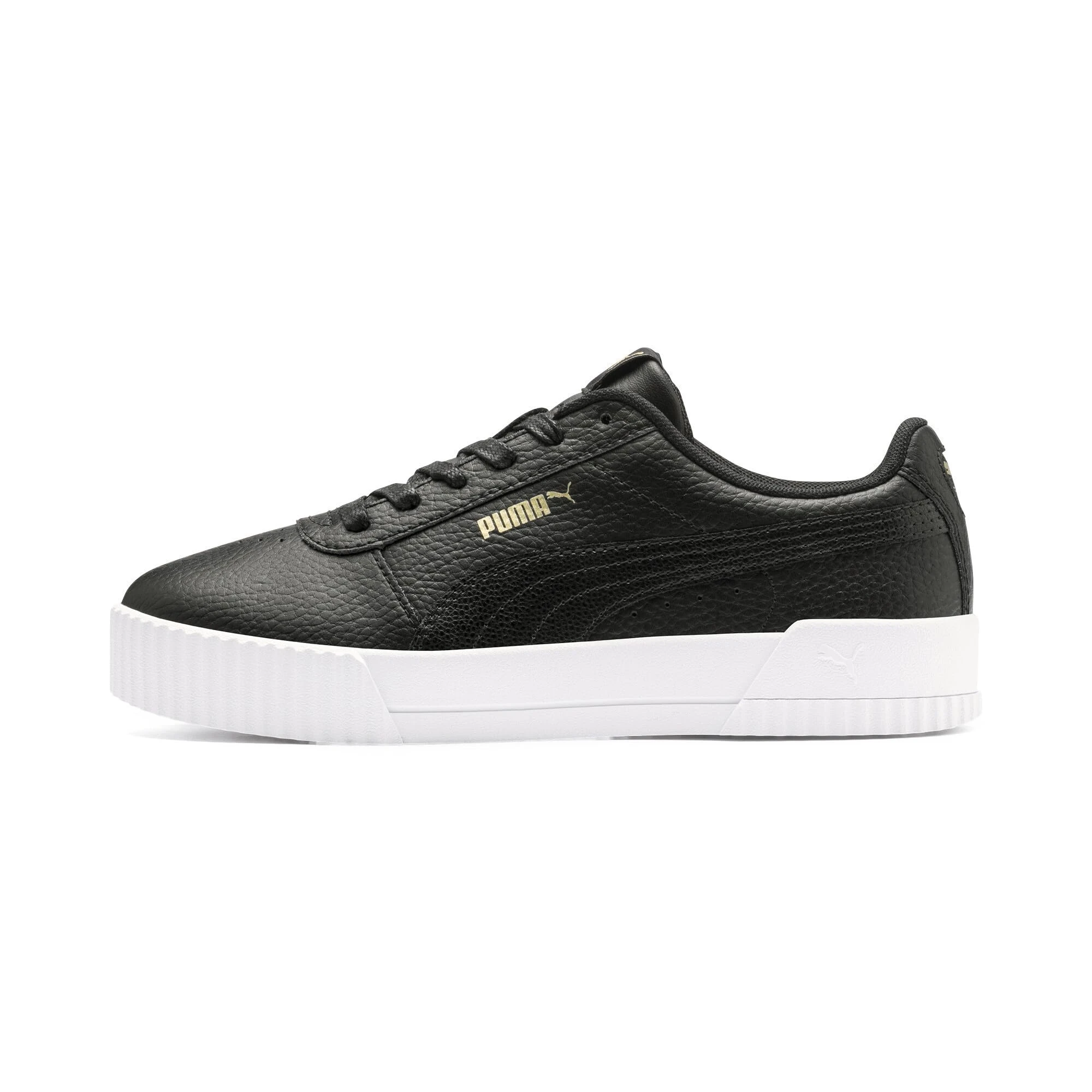PUMA Women's Carina Lux L Trainers, Puma Black-Puma Black, 3.5 UK