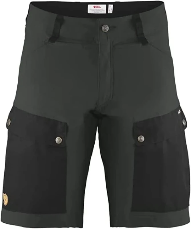 FJÄLLRÄVEN Men's Keb M Short with Two Pockets, Grey (Black/Stone Grey), 42