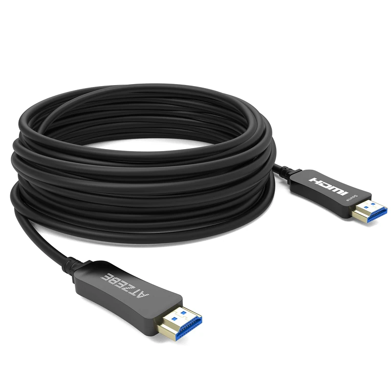 ATZEBE Fiber Optic HDMI Cable 50ft, Supports 4K@60Hz, 4:4:4/4:2:2/4:2:0, HDR, Dolby Vision, HDCP2.2, ARC, 3D, High Speed 18Gbps, Slim and Flexible - Image 1