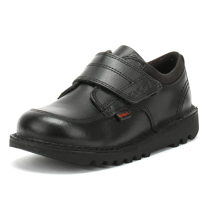 Kickers Boy's Kick Scuff Lo School Shoes | Smart Everyday School Look | Everyday Comfort Fit, Cushioned for All-Day Wear, Black, 5 UK Child