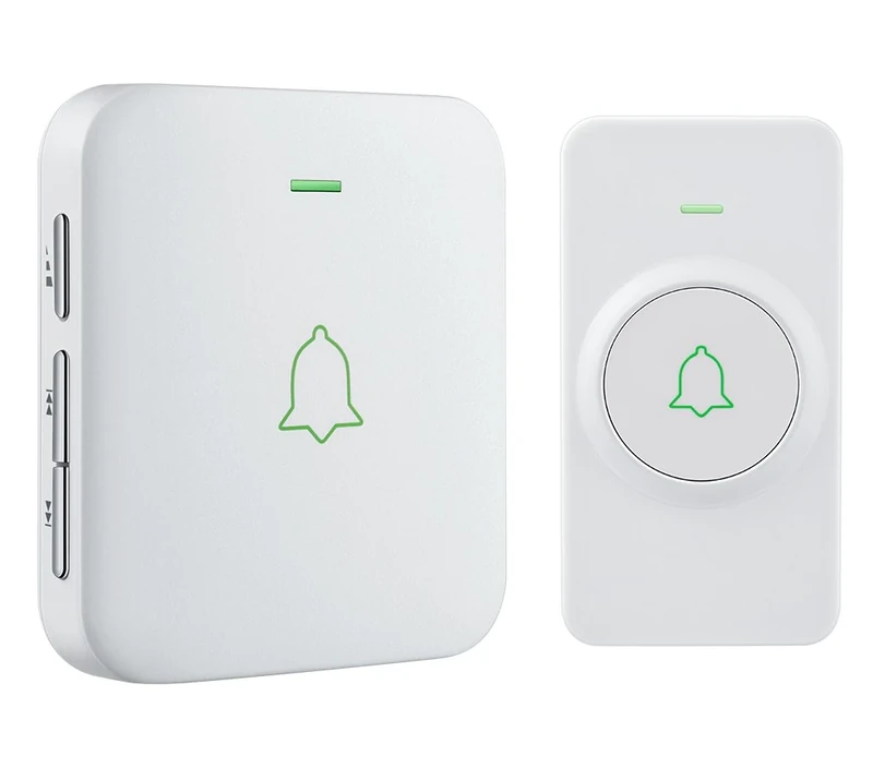AVANTEK Wireless Doorbell, 1000 Feet Long Range Door Bells, Mini IP55 Waterproof, LED Flash, 5 Levels Volume, 52 Melodies, LED Flash, CW-11