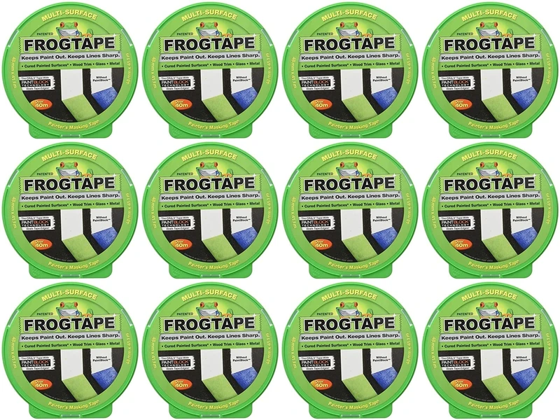Frog Tape 142476.12 Green Multi Surface Painters Masking Tape 48mm x 41.1m, Pack of 12