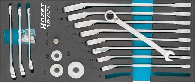 Hazet Combination Spanner Set (Outer Double Hexagonal Traction Profile) 163-515/16