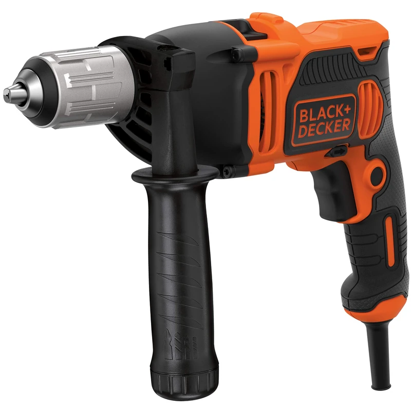 BLACK & DECKER BEH550-QS Taladro Percutor 550w, Portadrill Bits 13mm, 0-2.800 RPM, 47.600 Ipm. Incluye 1 Drill Bit (mamposteria), 1 Drill Bit (Wood) Y Empunadura Lateral for DIYers &...