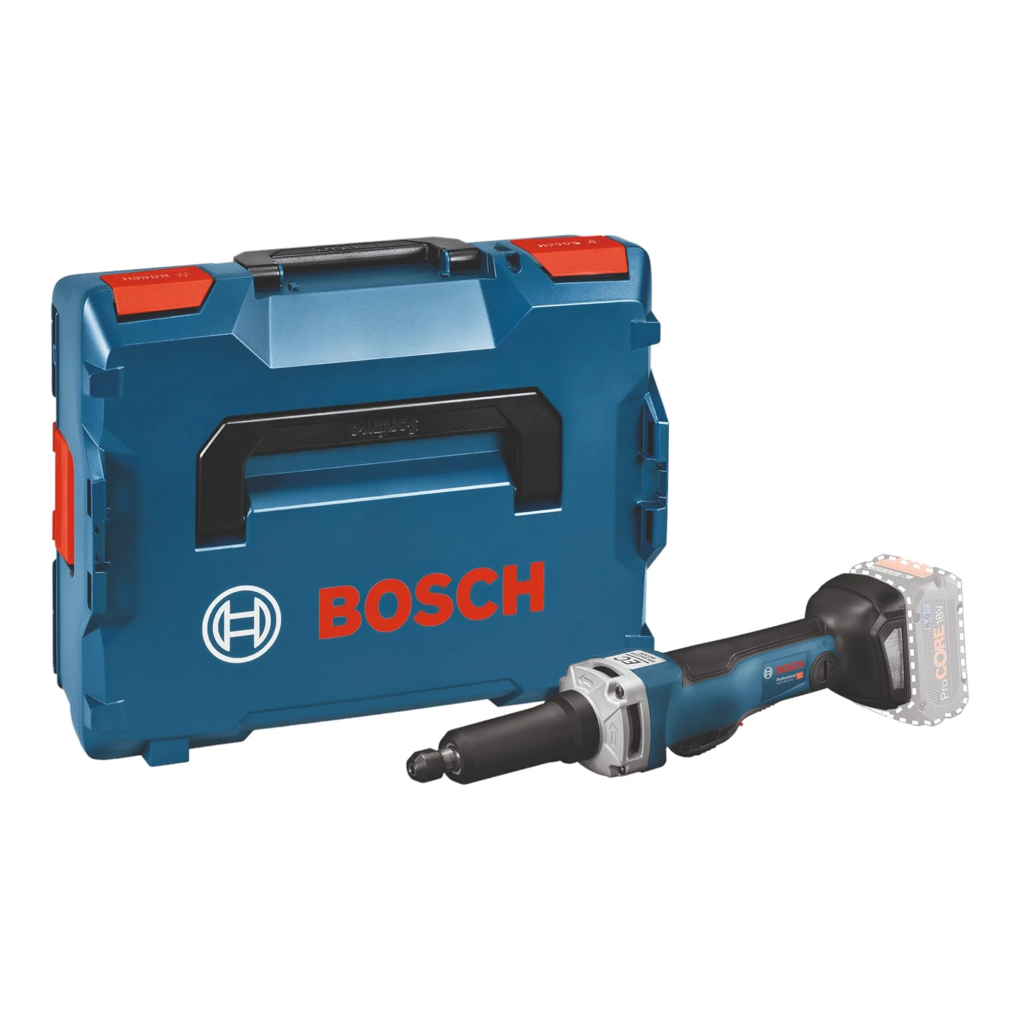 Bosch Professional 18V System Cordless Straight Grinder GGS 18V-23 PLC (no-load speed 23,000 min-1, incl. L-BOXX, without battery/charger)