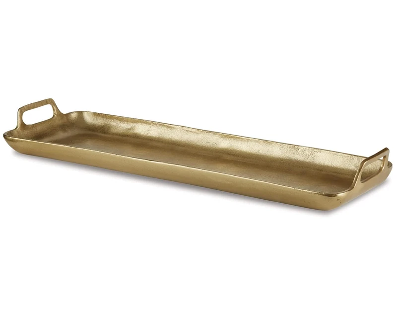Signature Design by Ashley Posy Tray, Gold Finish