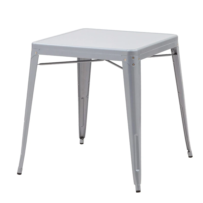 CRIBEL Stackable Lacquered Aluminium Table - Grey - Image 1