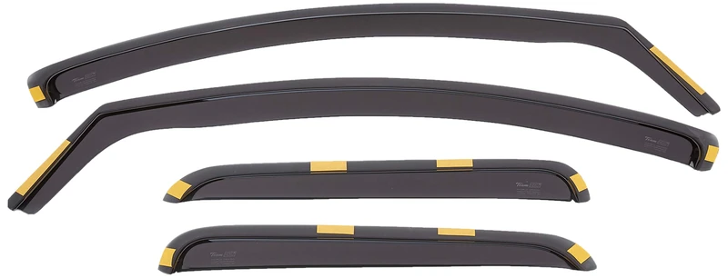 Heko HO13116 Wind Deflectors 4-Piece Set for Dacia Duster II 5-Door from 2018 Onwards Transparent Dark Grey Tinted Acrylic Glass