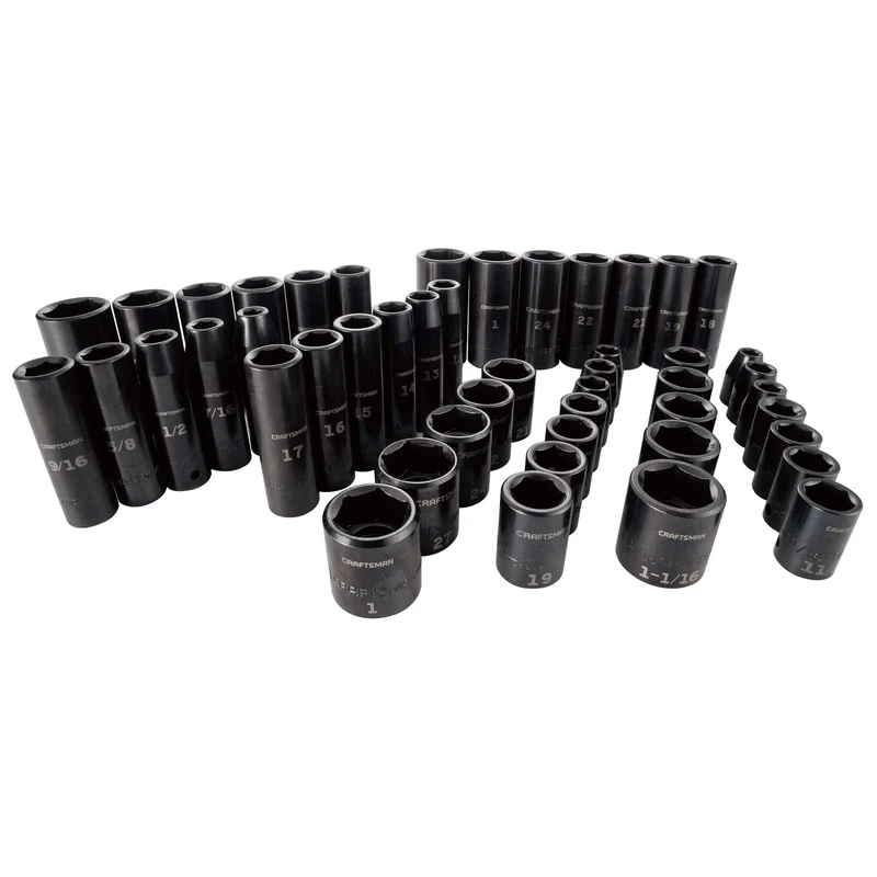 CRAFTSMAN Deep Impact Socket Set, SAE, 1/2-Inch, 48-Piece (CMMT16548)