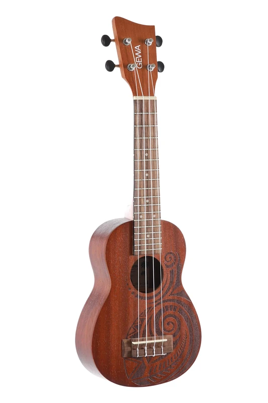 GEWA Sopran ukulele Manoa KT-SO-MAORI Sapelli Maori silk Matt finish, with Gig Bag