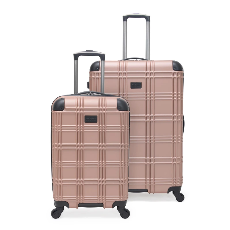 Ben Sherman Nottingham, 22 x 14.5 x 10, Rose Gold, 20-inch Carry On, Nottingham 4 Wheel Suitcase