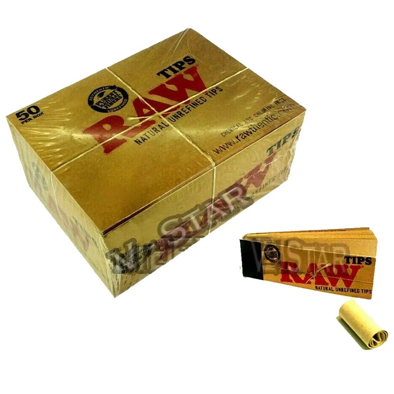 100% RAW ORIGINAL TIPS 50 Box of 50 Packs Roach Full Box 50 PER BOOKLETS