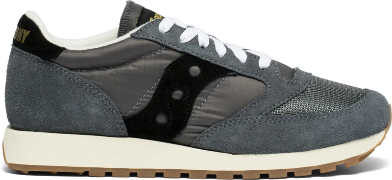 Saucony Mens Jazz Original Vintage Sneaker, Gry Blk, 7.5 UK