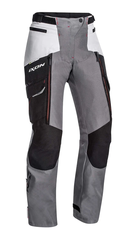 Ixon Motorcycle jeans Pantalon Sicilia L Pt Black/Gray/Red, Black/Gray/Red, XXL