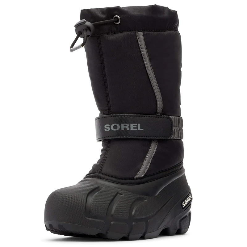 Sorel KIDS FLURRY Waterproof Unisex Baby Snow Boots, Black (Black x City Grey) - Children, 8 UK