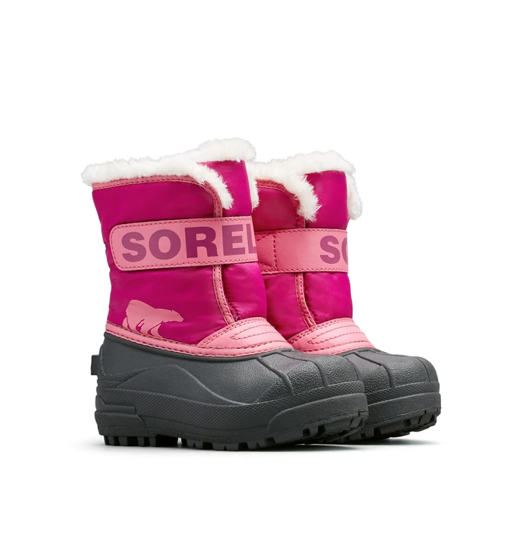 Sorel Unisex Kids Kids Snow Commander Winter Boots, Red Tropic Pink X Deep Blush Children, 11 UK